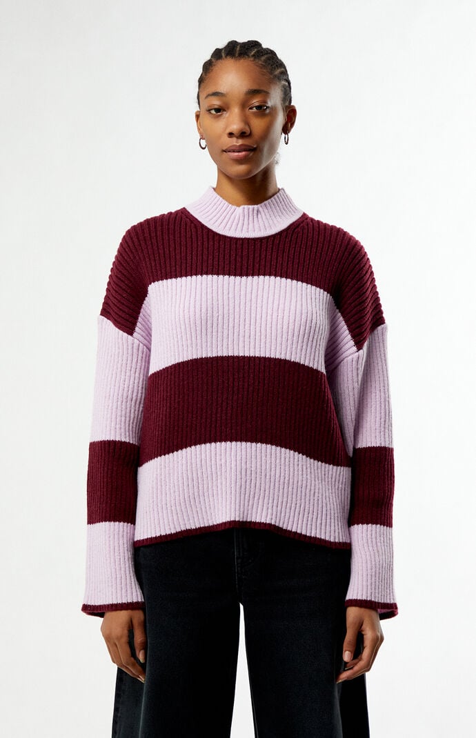 MINKPINK Freja Striped Chunky Knit Sweater