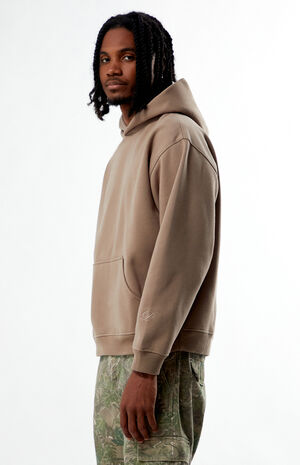 Desert Taupe Solid Hoodie image number 3