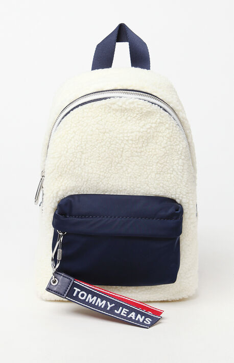 Handbags Pacsun Logo Taped Sherpa Mini Backpack