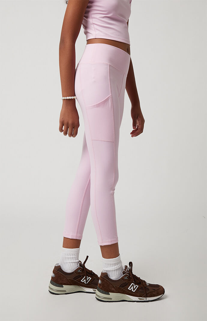 PAC 1980 Kids PAC WHISPER Active Pink Pocket Yoga Pants | PacSun