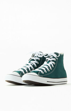 Chuck Taylor All Star High Top Seasonal Green Shoes image number 2