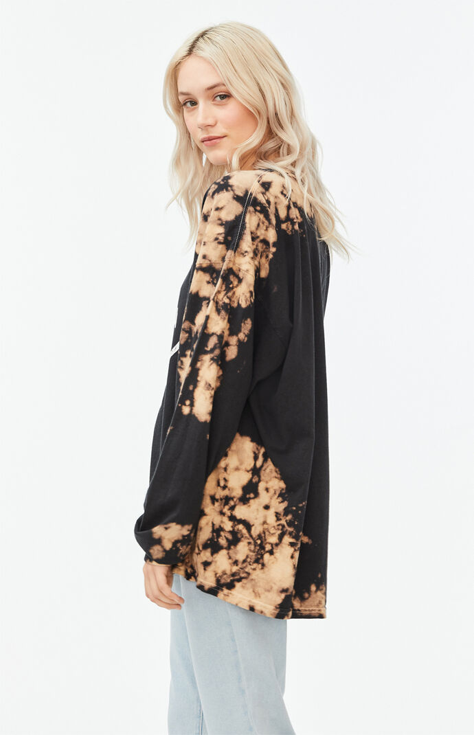x Smiley Distressed Oversized Long Sleeve T-Shirt