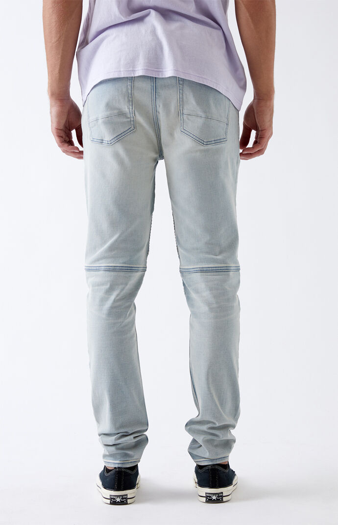 Light Moto Stacked Skinny Jeans