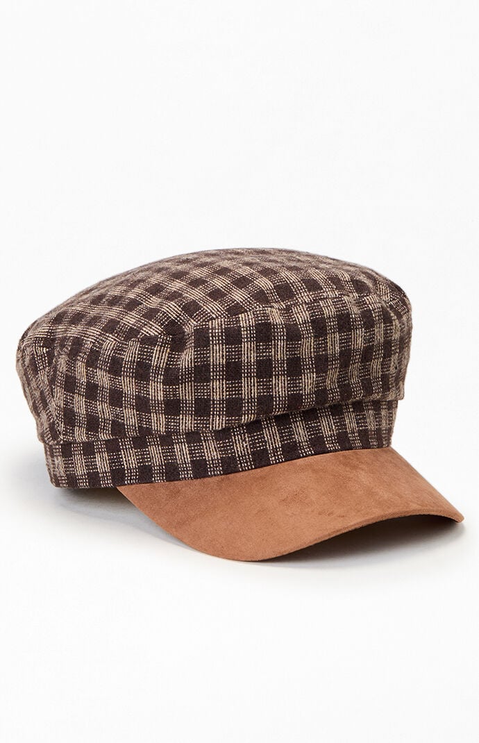 PLAY PALM ANGELS Plaid Cabbie Hat