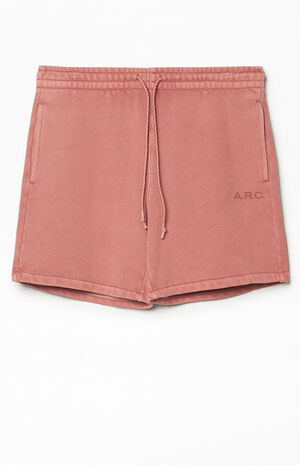 Red Heavyweight Fleece Sweat Shorts image number 1