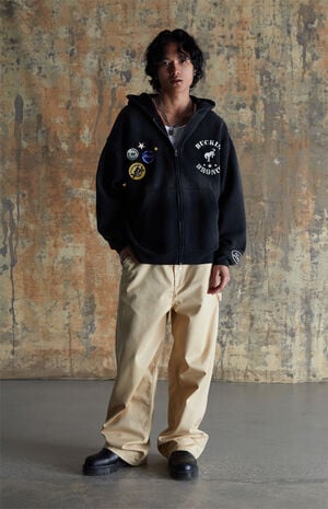 Black Buckin Bronco Full Zip Hoodie image number 5