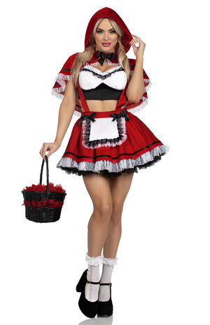 Flirty Miss Red Riding Hood Costume image number 1