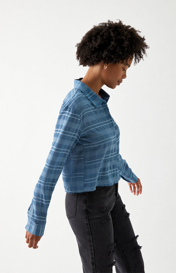'90s Chiffon Button Down Shirt