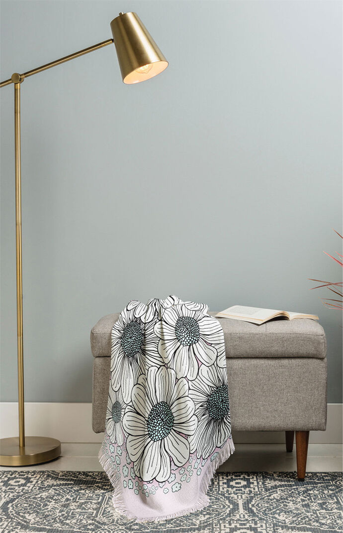 Wild And Free Pink Woven Throw Blanket