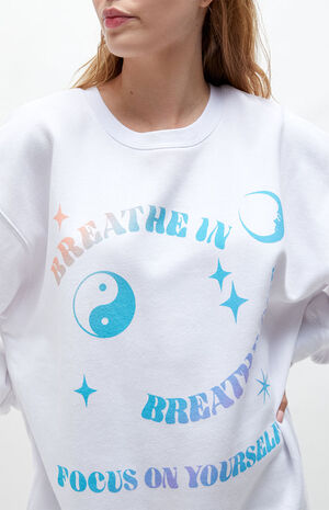 Breathe In Breathe Out Crew Neck Sweatshirt image number 2
