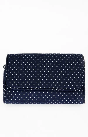 Navy Polka Dot Cosmetic Bag image number 1