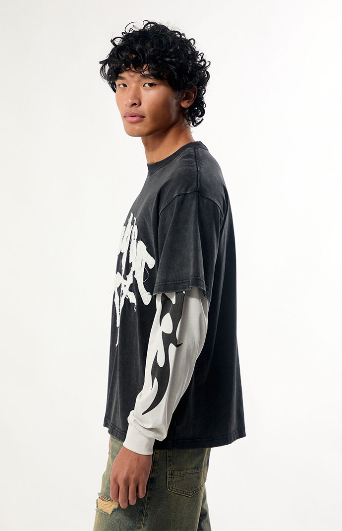 Pacsun Diabolic 2fer Long Sleeve Layered T-Shirt
