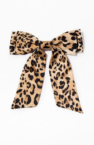 Leopard Double Bow Barrette image number 1