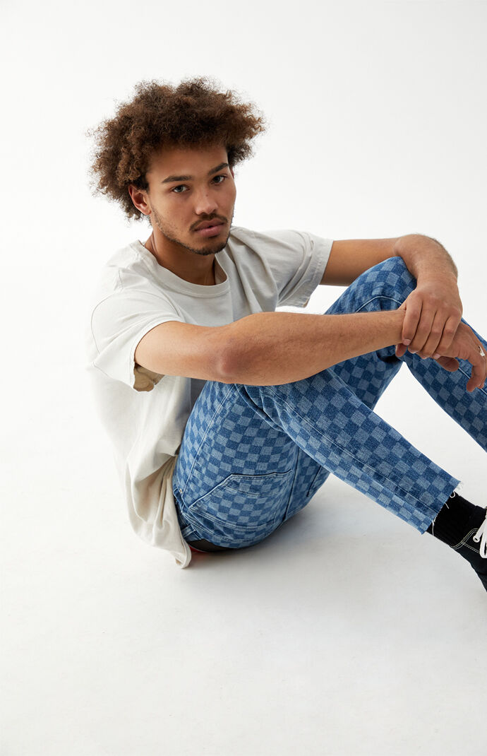 Toby Vintage Checkered Loose Jeans