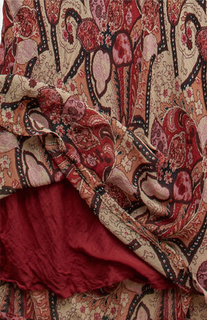 Red 2000s Y2K Midi Skirt image number 4