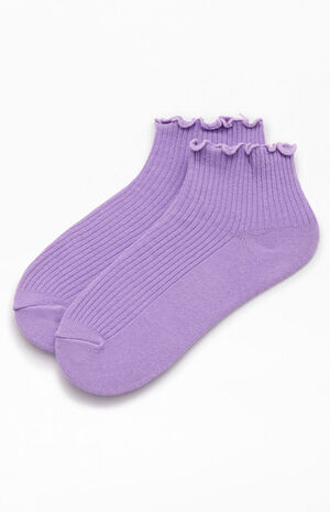 Ruffle Trim Ankle Socks image number 1
