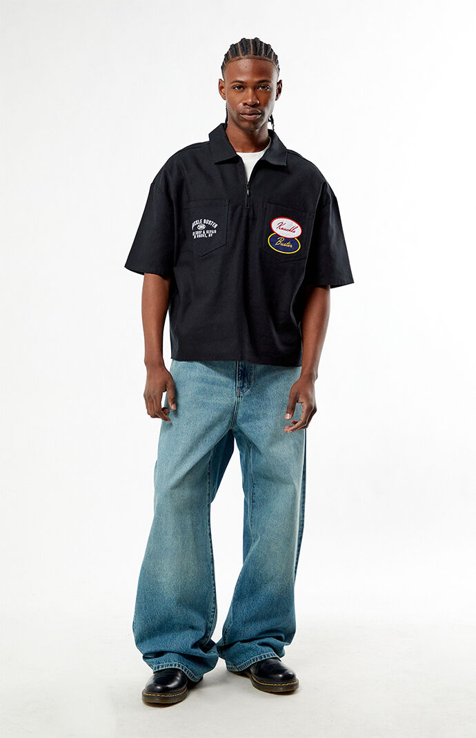 Pacsun Knuckle Quarter Zip Shirt