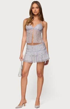 Kylie Beaded Split Front Top image number 5