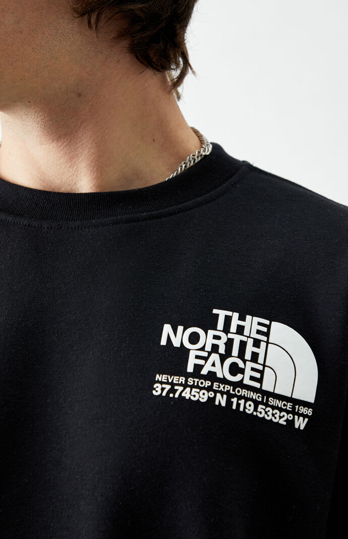 Black Coordinates Crew Neck Sweatshirt