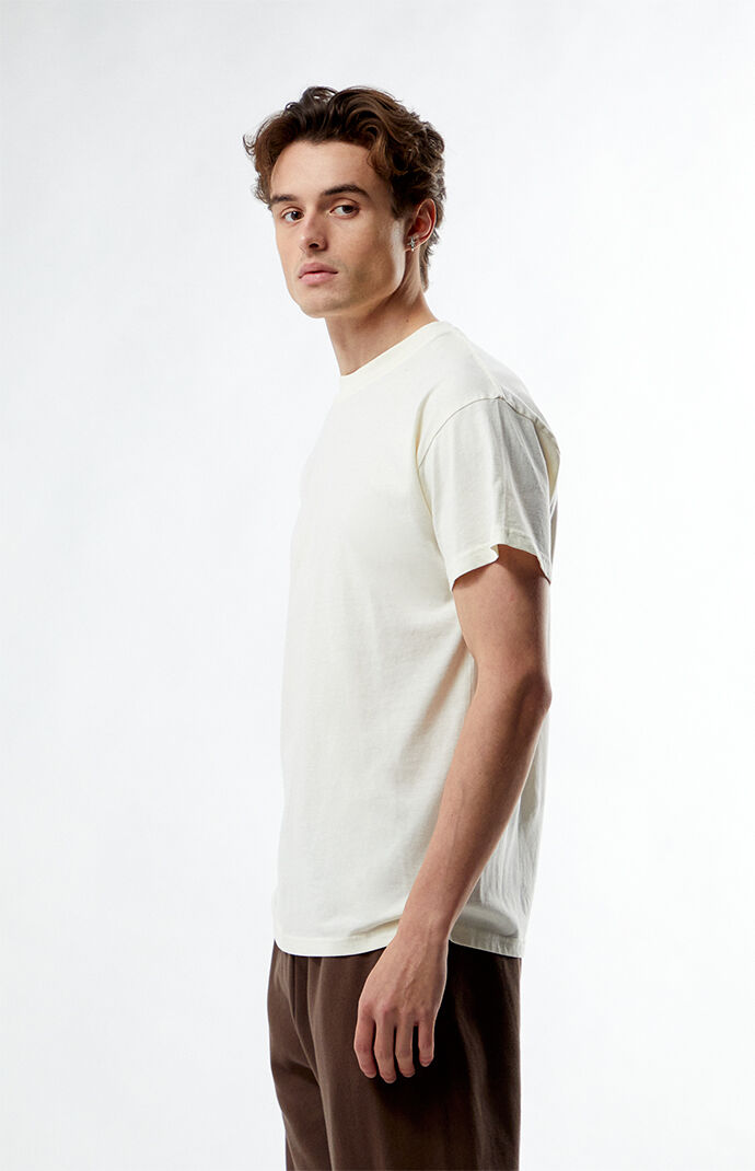 Pacsun Cream Solid Soft Oversized T-Shirt