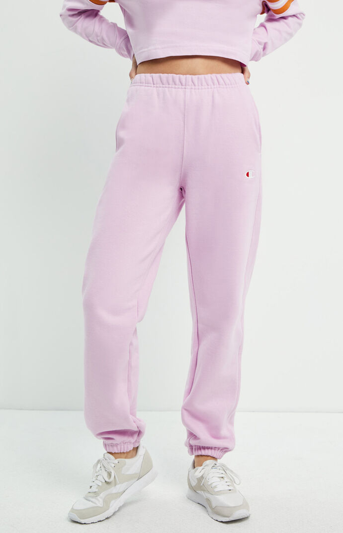 champion sweatpants pink