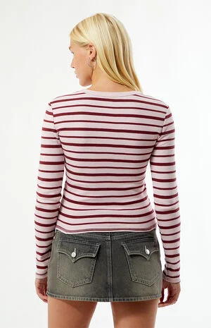 Jamie Striped Long Sleeve Crew Neck Top image number 5