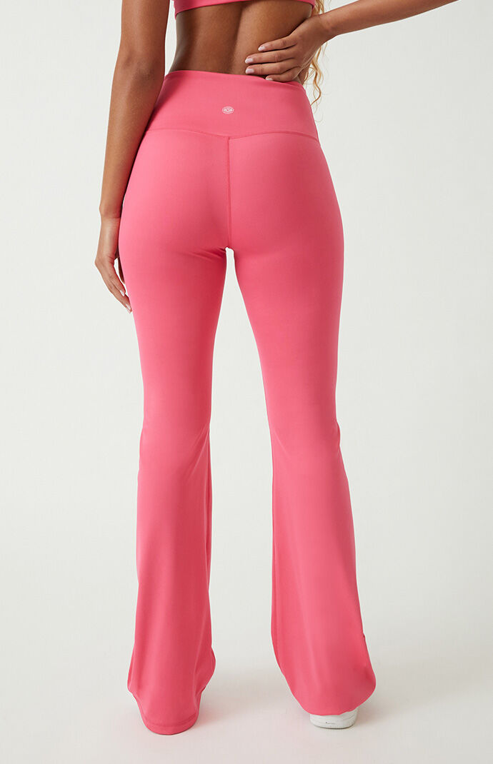 Pink yoga clearance pants flare