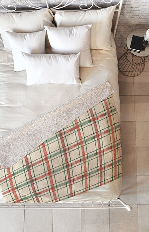 Pimlada Phuapradit Christmas Tartan Fleece Throw Blanket image number 1