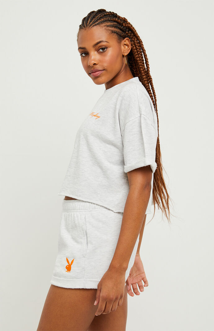 By PacSun Bunny Cropped Crew Neck Sweatshirt