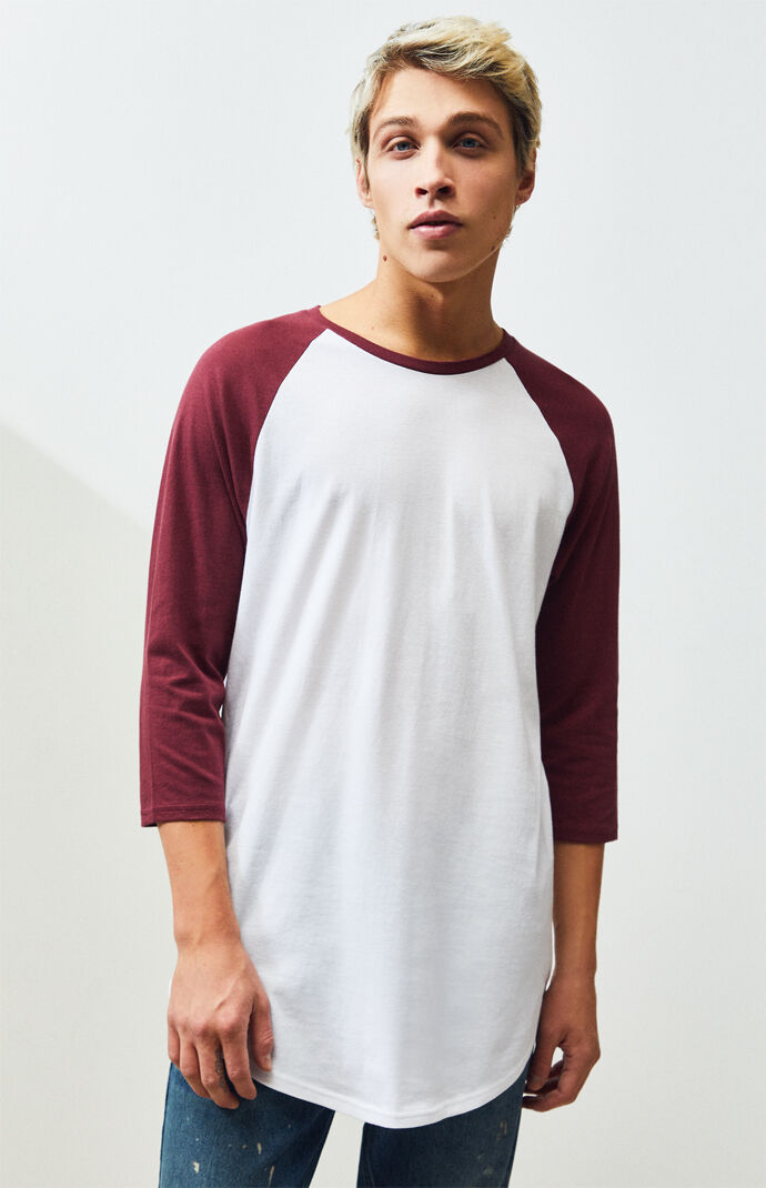 Remy Raglan Long Sleeve Scallop T-Shirt