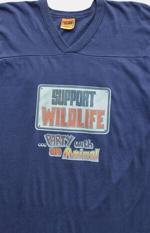 80s Party With an Animal V-Neck Graphic T-Shirt image number 4