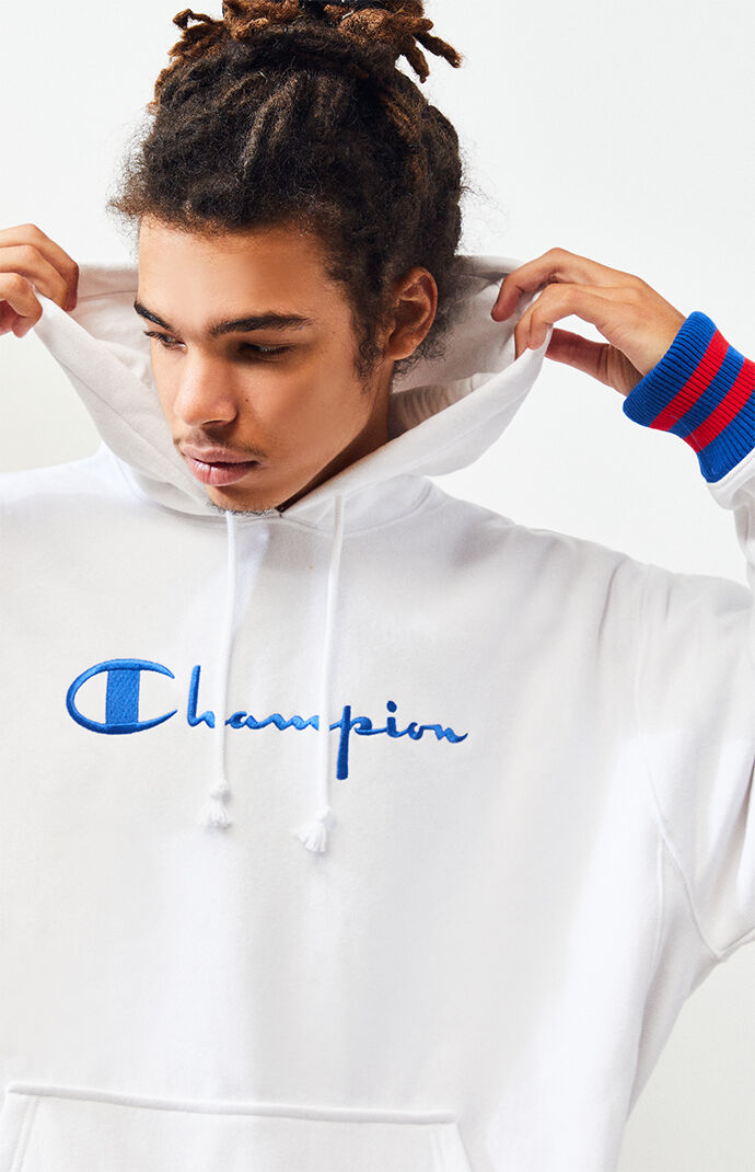 Reverse Weave Ribbed Pullover Hoodie