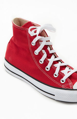 Kids Red All Star High Top Shoes image number 6