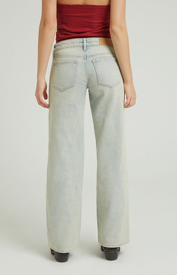 Pacsun Zoe Low Rise Girlfriend Jeans Light Indigo Tint