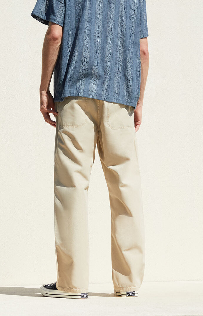 【EEUN】Muted Khaki Denim Chitch Overdye Slim Fit Jeans - Khaki Denim | Ksubi ++