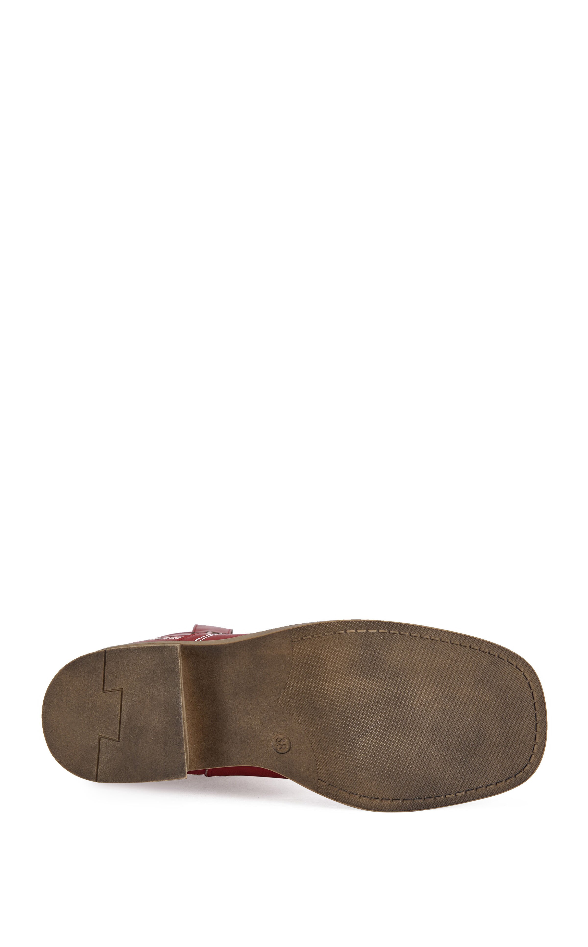 AZALEA WANG Women's Mariana Red Western Boots