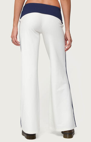 8 Contrast Fold Over Wide Leg Pants image number 3
