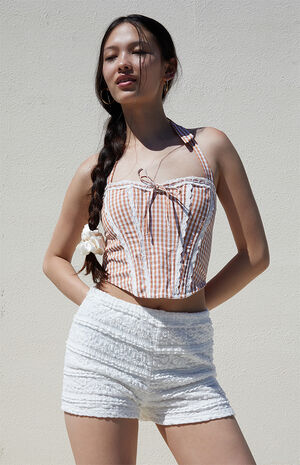 June Gingham Halter Corset image number 2