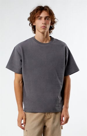 Oversized Jacquard Knit T-Shirt