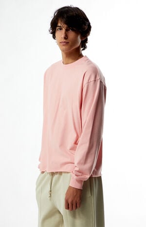 Pink Premium Cropped Long Sleeve T-Shirt image number 3