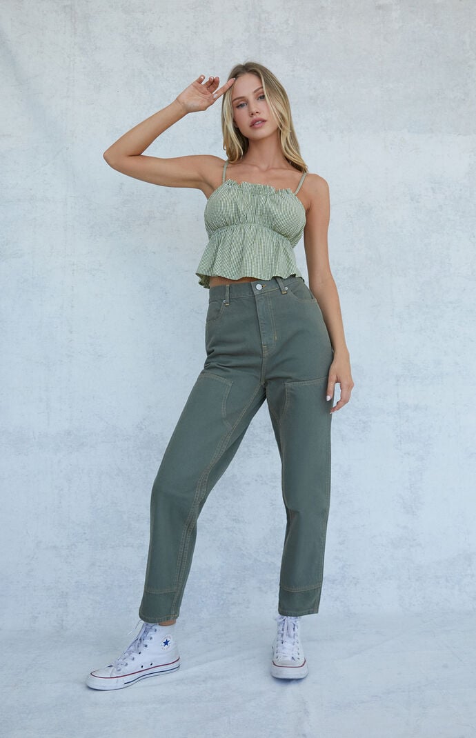 Eco Olive Workwear Carpenter Pants