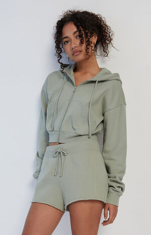 Summer Heat Raw Hem Sweat Shorts image number 1