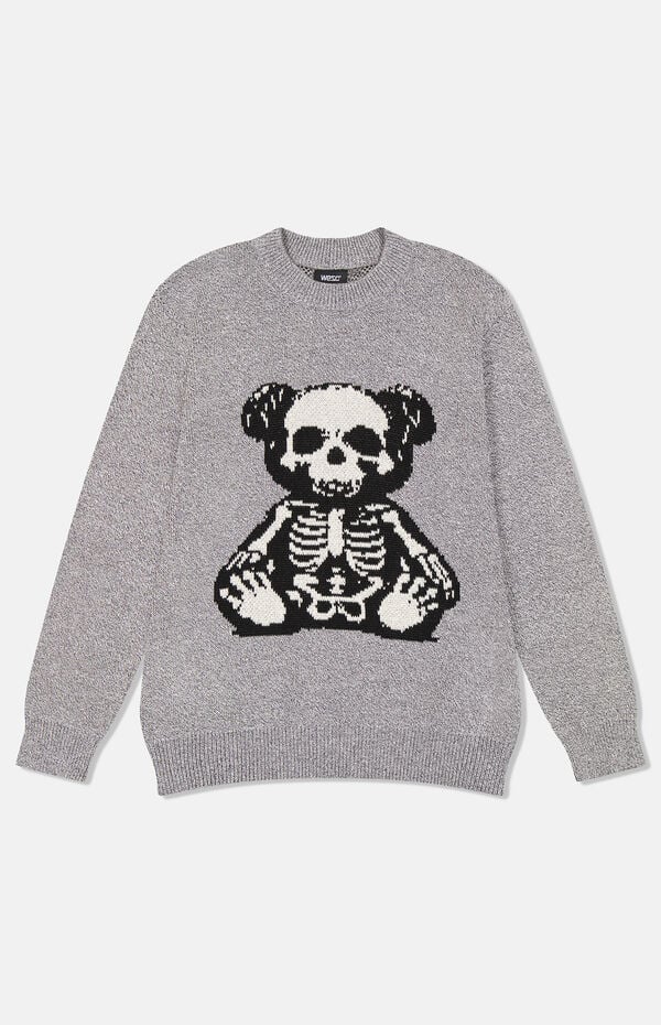 WeSC America Inc Leon Skeleton Bear Crew Neck Sweater