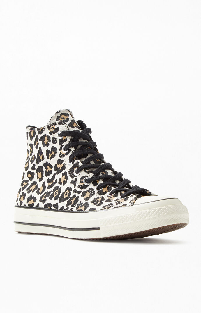 cheetah print high top converse