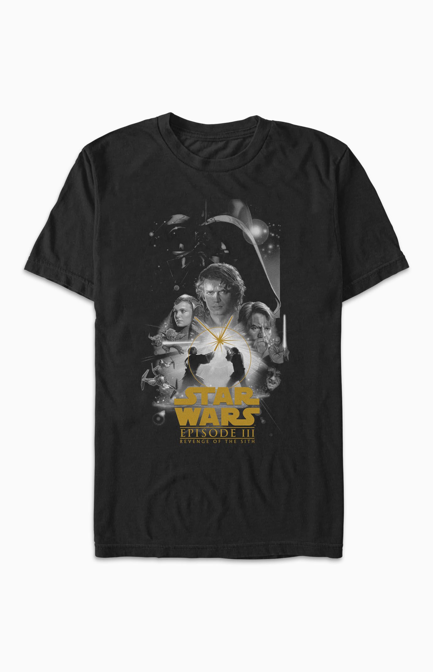 PacSun Star Wars Three Poster Gold T-Shirt