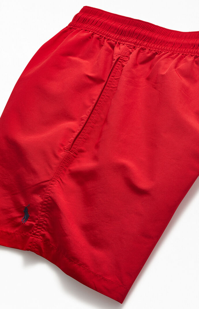 Red Traveler 15" Swim Trunks