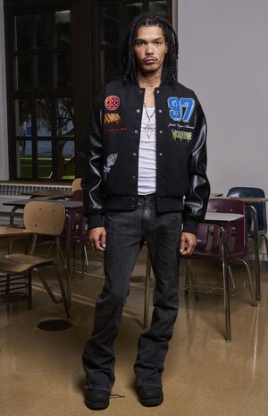 x X-Men '97 Wolverine Slash Varsity Bomber Jacket image number 2