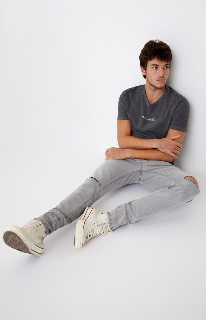 Gray Ripped Skinniest Jeans