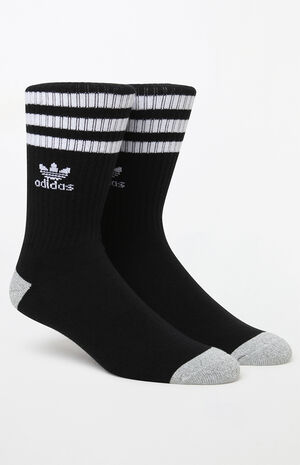 Roller Black & White Crew Socks image number 2