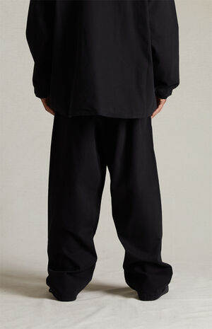 Overdye Black Denim Relaxed Lounge Pants image number 5